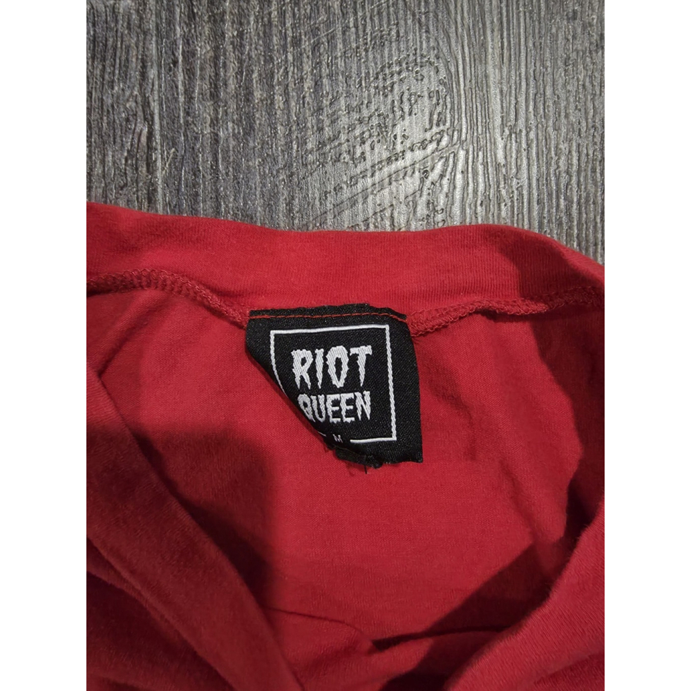 Riot Queen West Coast Women's Medium Crop Top Red - Picture 2 of 6